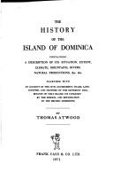Cover of: The history of the Island of Dominica. by Thomas Atwood