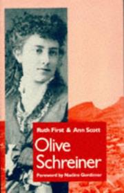 Cover of: Olive Schreiner by Ruth First, Ann Scott
