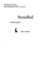 Cover of: Stendhal.