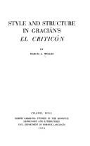 Cover of: Style and structure in Gracián's El Criticón