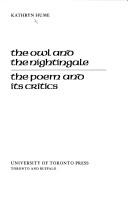 Cover of: The owl and the nightingale: the poem and its critics