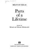 Cover of: Parts of a lifetime by Milovan Đilas