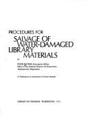 Procedures for salvage of water-damaged library materials by Peter Waters