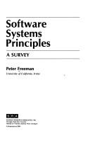 Software systems principles by Freeman, Peter