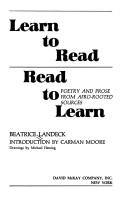 Cover of: Learn to read, read to learn