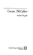 Cover of: Carson McCullers by Richard M. Cook, Richard M. Cook