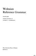 Cover of: Woleaian reference grammar