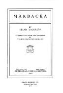 Cover of: Mårbacka | Selma LagerlГ¶f