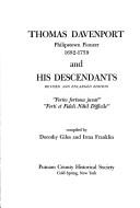 Cover of: Thomas Davenport, Philipstown pioneer, 1682-1759, and his descendants