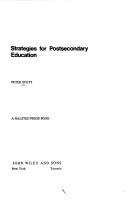 Cover of: Strategies for postsecondary education