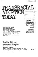 Cover of: Transracial adoption today: views of adoptive parents and social workers