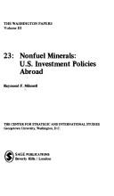 Cover of: Nonfuel minerals--U.S. investment policies abroad