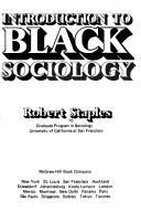 Cover of: Introduction to Black sociology by Robert Staples