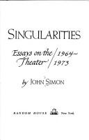 Cover of: Singularities | John Ivan Simon
