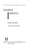 Cover of: Eugène Ionesco