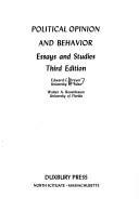 Cover of: Political opinion and behavior by Edward C. Dreyer
