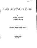 Cover of: A nonbook cataloging sampler