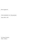 Cover of: The kindness of strangers: poems, 1969-1974