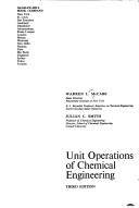 Cover of: Unit operations of chemical engineering