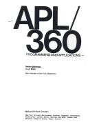 Cover of: APL/360 programming and applications | Herbert Hellerman