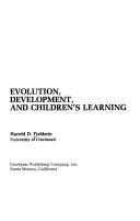 Cover of: Evolution, development, and children's learning