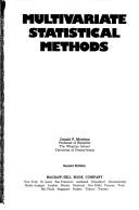 Cover of: Multivariate statistical methods by Donald F. Morrison