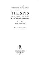 Cover of: Thespis by Theodor Herzl Gaster