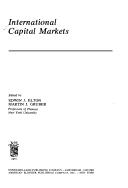 Cover of: International capital markets
