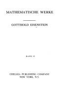 Cover of: Mathematische Werke by Ferdinand Gotthold Max Eisenstein