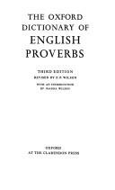 Cover of: The Oxford dictionary of English proverbs by 