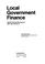 Cover of: Local government finance