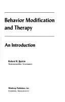 Cover of: Behavior modification and therapy: an introduction