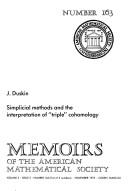 Simplicial methods and the interpretation of "triple" cohomology by John Williford Duskin