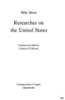 Cover of: Researches on the United States