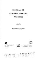 Cover of: Manual of business library practice