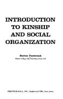Cover of: Introduction to kinship and social organization by Burton Pasternak