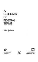 Cover of: A glossary of indexing terms