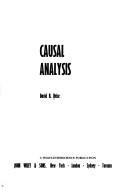 Cover of: Causal analysis