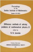 Cover of: Difference methods of solving problems of mathematical physics