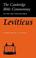 Cover of: Leviticus