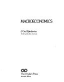 Cover of: Macroeconomics by J. Carl Poindexter