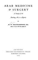 Arab medicine & surgery by Hilton-Simpson, M. W.