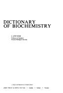 Cover of: Dictionary of biochemistry