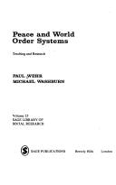 Cover of: Peace and world order systems: teaching and research