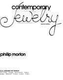 Cover of: Contemporary jewelry | Philip Morton