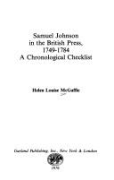 Cover of: Samuel Johnson in the British Press, 1749-1784: a chronological checklist