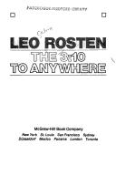 The 3:10 to anywhere by Leo Calvin Rosten
