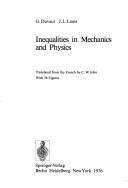 Cover of: Inequalities in mechanics and physics