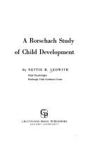 Cover of: A Rorschach study of child development