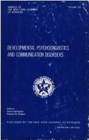 Cover of: Developmental psycholinguistics and communication disorders